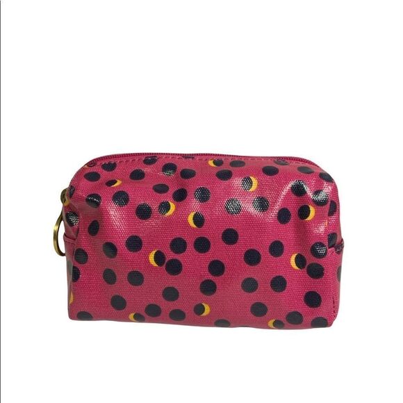 FOSSIL Key Per Small Cosmetic Bag Travel Pouch Polka Dots - Picture 3 of 9